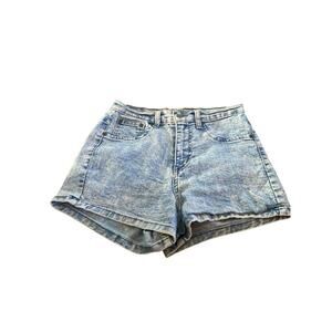 Judy Blue 1029 Women's Blue Acid Wash Denim Jean Shorts Size Small